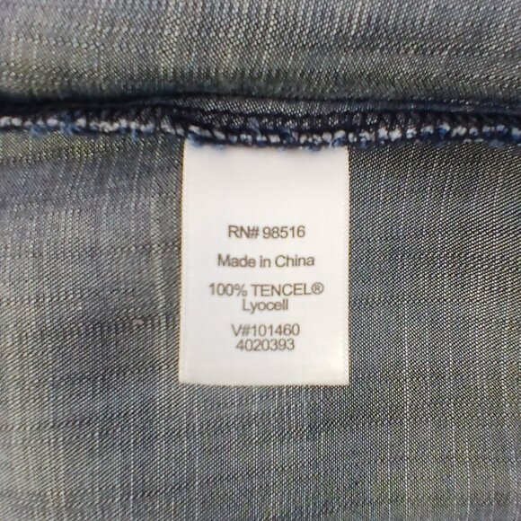 Coldwater Creek Chambray Denim A-line Maxi Midi Skirt in Good Condition - Picture 6 of 6